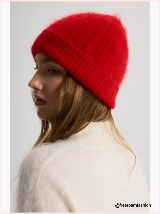 100% Pure Brushed Cashmere Beanie Skullies Cap Soft Lightweight Winter Hat main image 7